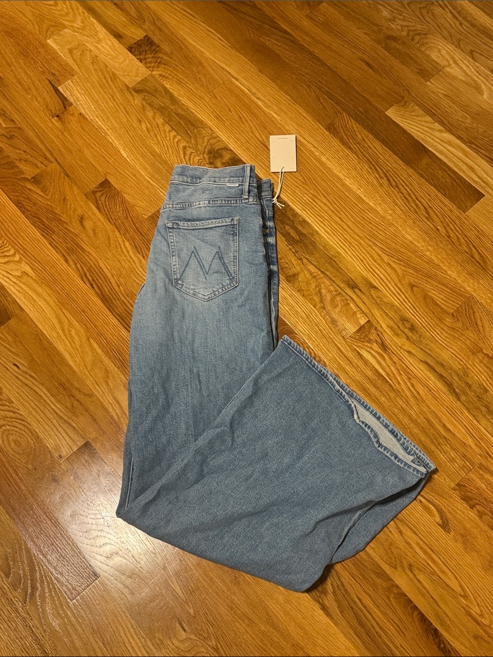 MOTHER Light Blue The Twister Skimp High-Rise Jeans